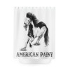 Cowboy Cowgirl Artwork Shower Curtain Featuring Wild Horse Riding for a Rustic Bathroom Decor