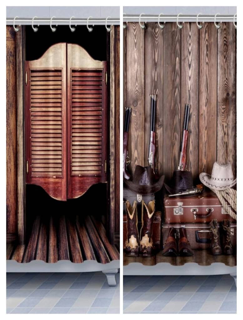 Cowboy Cowgirl Shower and Bath Curtains - Western-Inspired Bathroom Decor