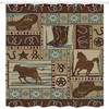Cowboy Horse And Cow Tribal Vintage Print Waterproof Shower Curtain For An Authentic Bath Ambience