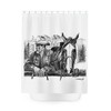 Cowboy Horse Mountain Riding Original Western Artwork Shower Curtain for a Sophisticated Bathroom Decor