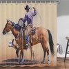 Cowboy Shower Curtain With Vintage Horse Design - Perfect For Your Rustic And Country-Styled Bathroom