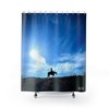 Cowboy Sunshine Shower Curtain - Vintage-Inspired Bathroom Decor with Durable and Quirky Design