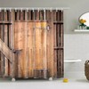 Cowboy West Barn Door Shower Curtain - Rustic Bathroom Accents with a Wild West Theme 