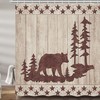 Cowhide Shower Curtain with Stars Horseshoe Design - Rustic Farmhouse Style 