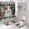 Cows Print Bathroom Shower Curtains Set Cover for a Rustic and Country Bathroom Decor