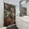 Coyote Shower Curtain with Desert Landscape - Oasis Wildlife Bathroom Decor