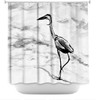Crane Bird Painting Vibrant Artistic Modern Bathroom Decor Shower Curtain