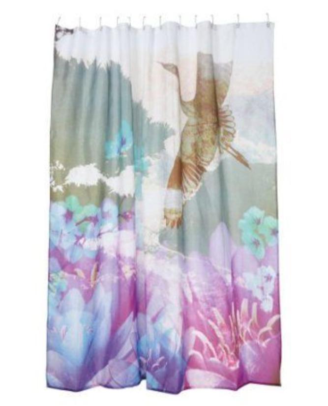Crane Pattern Matthew Williamson Butterfly Home Shower Curtain for Your Bathroom