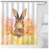 Crazy Easter Bunny Eggs Shower Curtain - Vintage Animal Style Decor