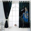Create A Fairytale World With Alice In Wonderland Black Curtains For Bedroom.