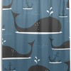 Create A Nautical Escape With Alaza Whale Anchor Waterproof Bathroom Curtain.