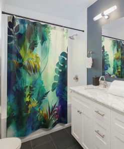 Create a Lush Rainforest in Your Bathroom with Wildlife Shower Curtain