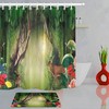 Create a Relaxing Ambiance with Watercolor Forest Flowers Mushroom Deer Fabric Shower Curtain Bathroom Decor