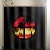 Create a Tropical Atmosphere with Palm Sunset Shower Curtain and Custom Wall Tapestry