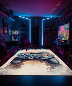 Create a Unique Gaming Space with Personalized Vintage Game Room Rug Decor for Boy's Bedroom