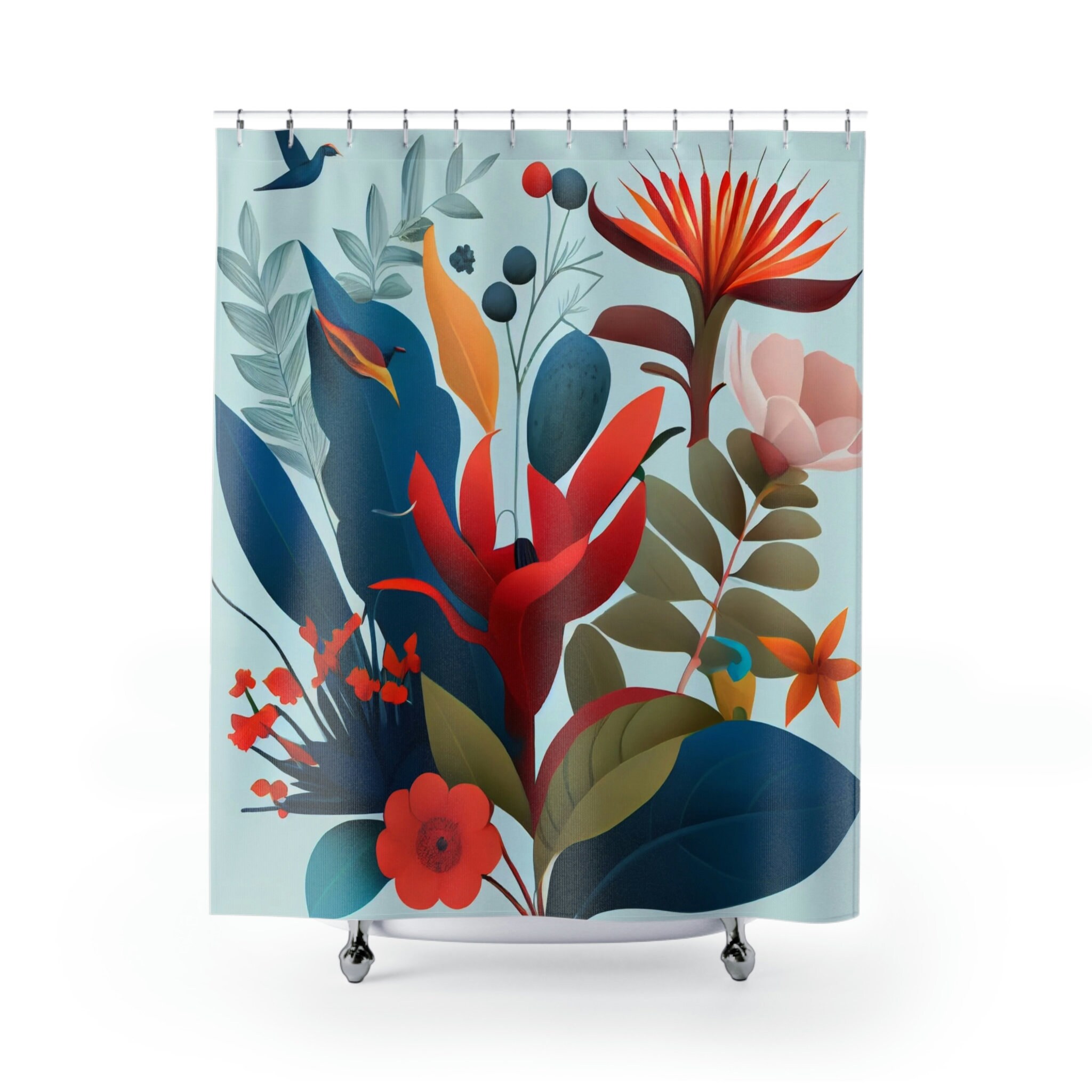 Create the Ultimate Tropical Paradise with Custom Watercolor Shower Curtain