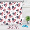 Creative American Flag Hearts Shower Curtain for a Patriotic Bathroom Decor