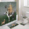 Creative And Fun Bathroom Decor Idea With Viking Dog And Cat Shower Curtain 