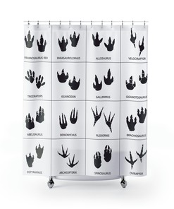 Creative And Fun Dinosaur Shower Curtain For Kids Bathroom