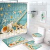 Creative And Waterproof Seashell Starfish Shower Curtain For Beach Enthusiasts
