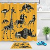 Creative Animals Shadow Sketch Giraffe Shower Curtain - Fun And Unique Bathroom Decoration