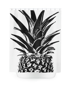 Creative Black and White Pineapple Shower Curtain