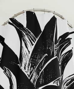 Creative Black and White Pineapple Shower Curtain