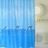 Creative Blue Dolphin Pattern Bathroom Fabric Shower Curtain With Waterproof Material