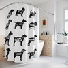 Creative Dog Breeds Shower Curtain - Black And White Home Decor