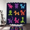 Creative Dog Shapes Balloons Shower Curtain - Quirky Bathroom Decor