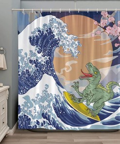 Creative Fantasy Animals Dinosaur Shower Curtain - Fun And Unique Bathroom Decor