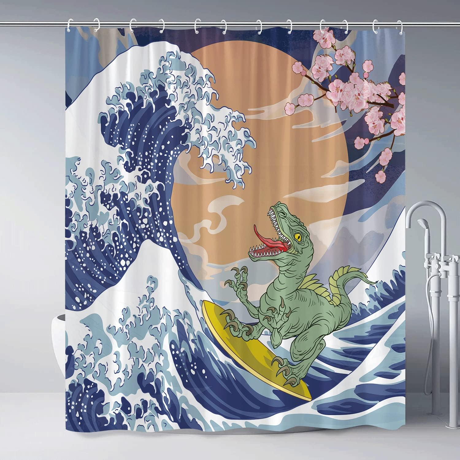 Creative Fantasy Animals Dinosaur Shower Curtain - Fun And Unique Bathroom Decor
