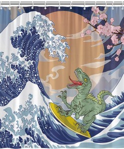 Creative Fantasy Animals Dinosaur Shower Curtain - Fun And Unique Bathroom Decor