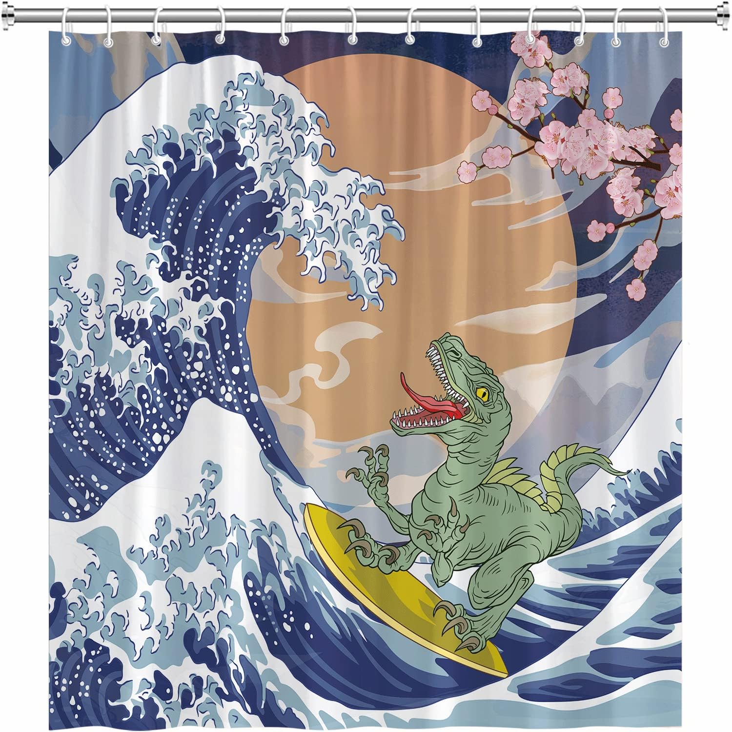 Creative Fantasy Animals Dinosaur Shower Curtain - Fun And Unique Bathroom Decor