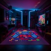 Creative Game Controller Area Rug for Teen Boys' Gaming Carpet, Shufflezone Gaming Rug for Boys' Room, Non-slip Washable Floor Rugs