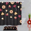 Creative Heart Cookies Sweets Shower Curtain for Bathroom Decor