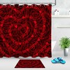 Creative Heart Shape Letters Shower Curtain for Bathroom Decor LB
