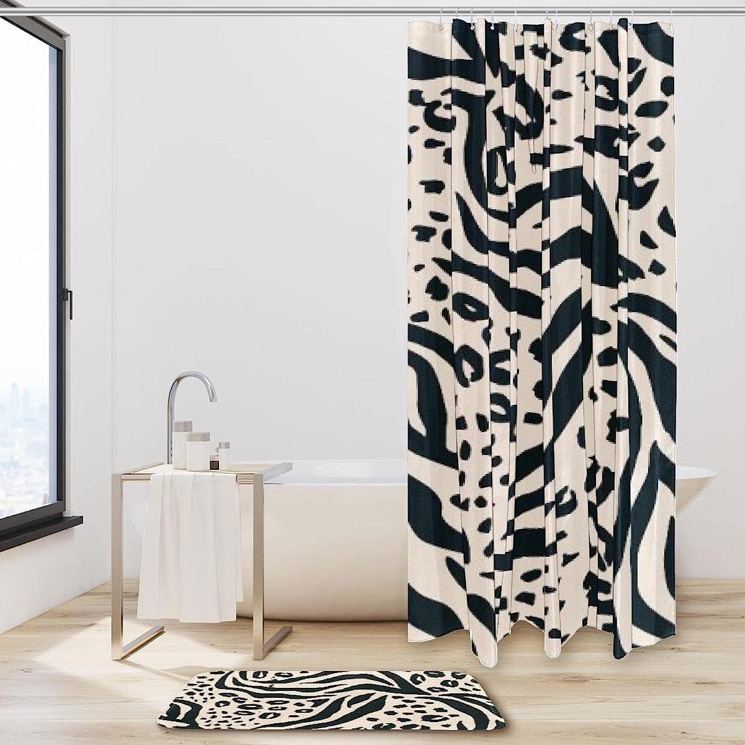 Creative Leopard Print Shower Curtain - Perfect For A Daring And Bold Bathroom - Image 2