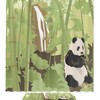 Creative Panda Bamboo Forest Watercolor Shower Curtain for Bathroom