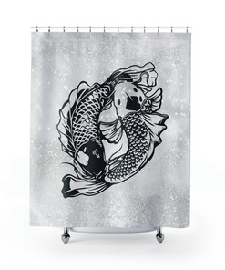 Creative Pisces Zodiac Sign Shower Curtain for Astrology Lovers