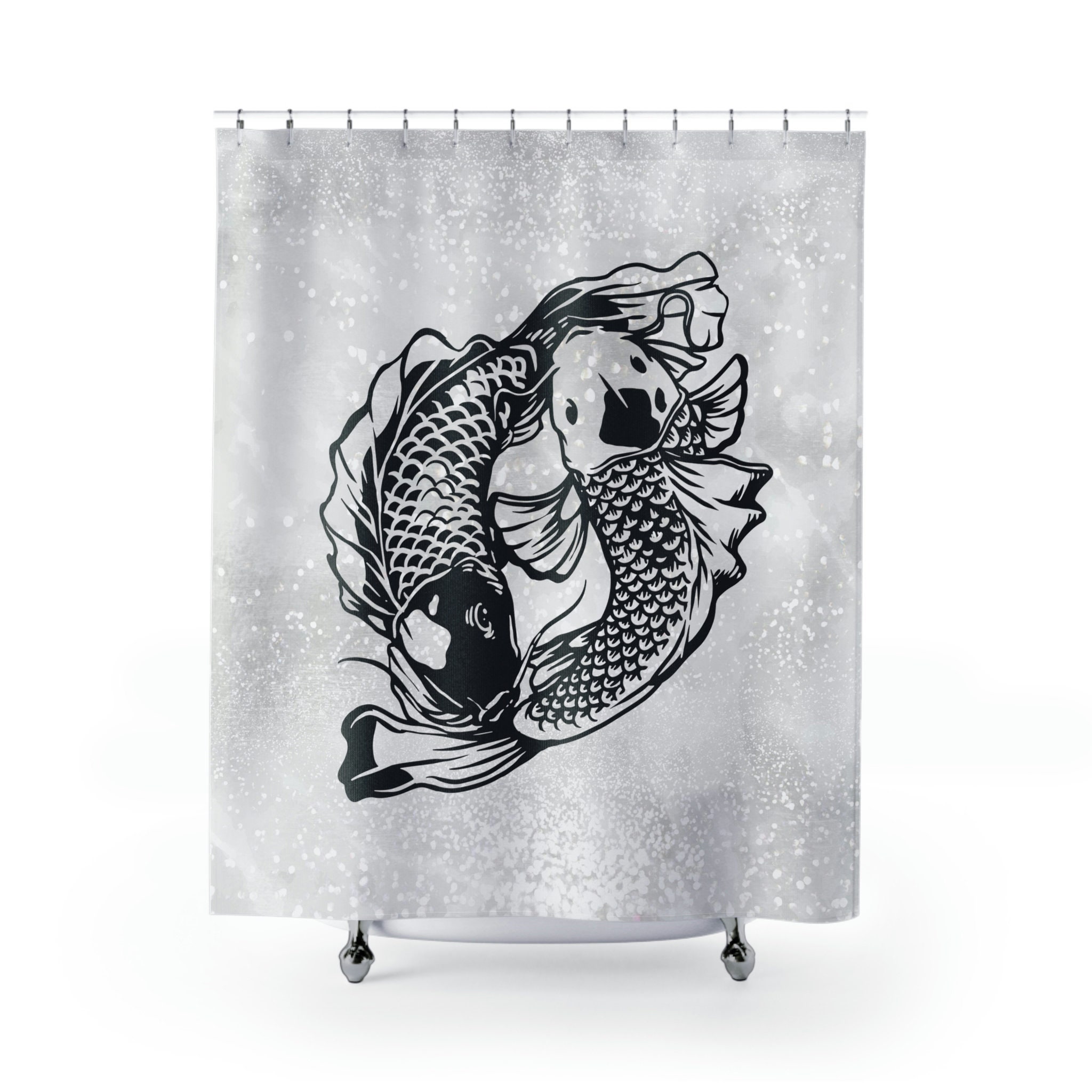 Creative Pisces Zodiac Sign Shower Curtain for Astrology Lovers