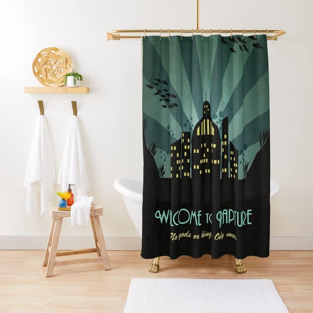 Creative Shower Curtain with Star Design for Playful Bathroom Decor