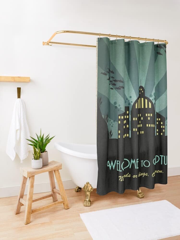 Creative Shower Curtain with Star Design for Playful Bathroom Decor