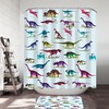 Creative Shower Curtain with X Rays of Dinosaurs Design for A Playful Bathroom Decor