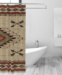 Cross Arrows Native American Shower Curtain - A Stunning Southwest Bathroom Curtain with a Modern Twist