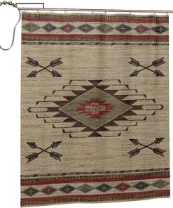 Cross Arrows Native American Shower Curtain - A Stunning Southwest Bathroom Curtain with a Modern Twist