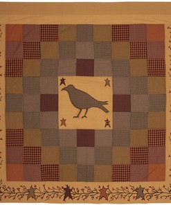 Crow Star Primitive Country Shower Curtain for Farmhouse Bathroom Home Decor