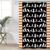 Crow and Owl Silhouette Stripe Background Unique Shower Curtain for Bathroom Decor