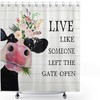 Crown Loving Heart Black Shower Curtain - Elegant Bathroom Decor