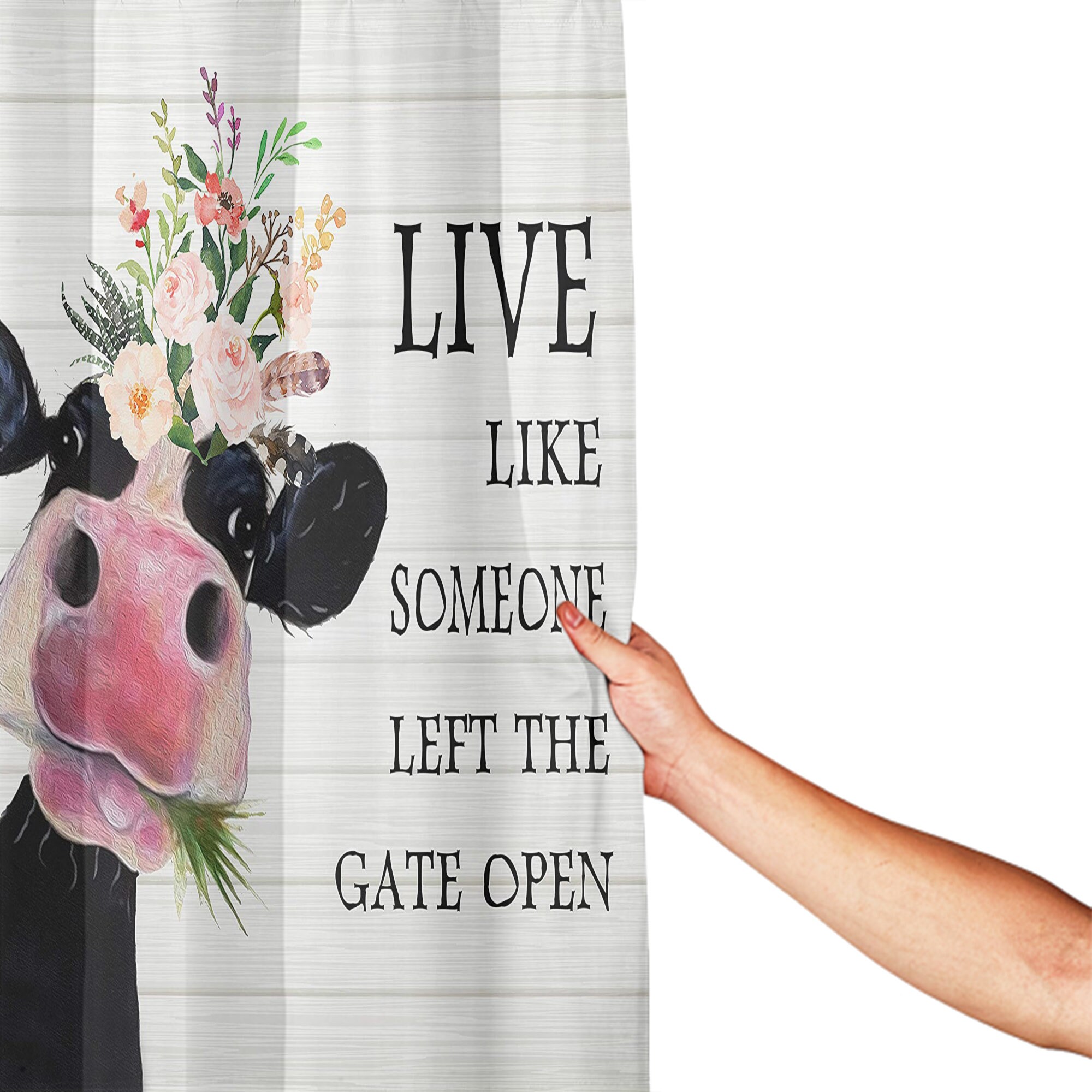 Crown Loving Heart Black Shower Curtain - Elegant Bathroom Decor - Image 3